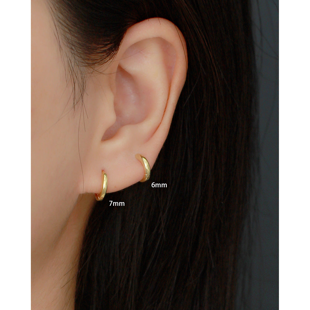 925 Sterling Silver Multi Size Hoop Huggie Earrings