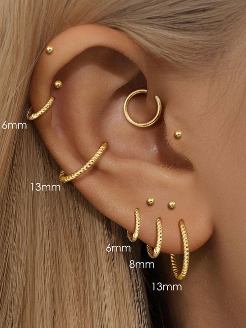 925 Sterling Silver Twist Hoop Earrings