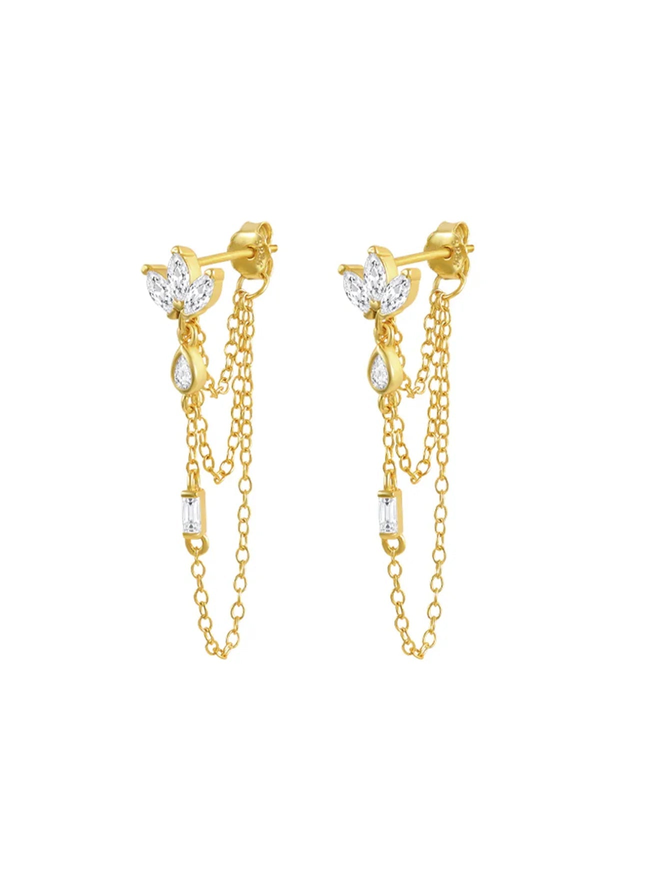 925 Sterling Silver Fashionable Versatile Flower Earring Series
