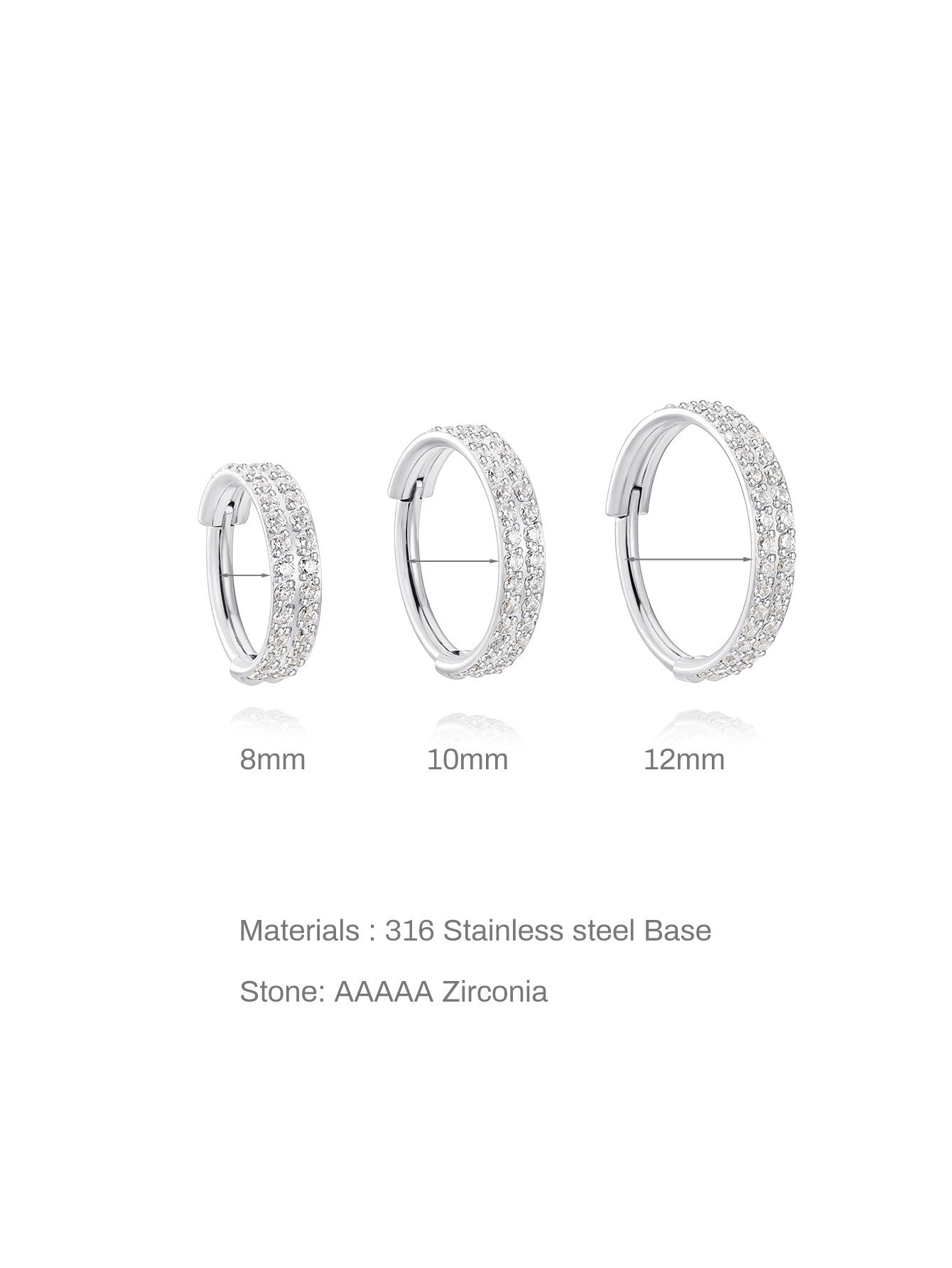 G23 Titanium Waterproof 16G Wide Cartilage Hoop