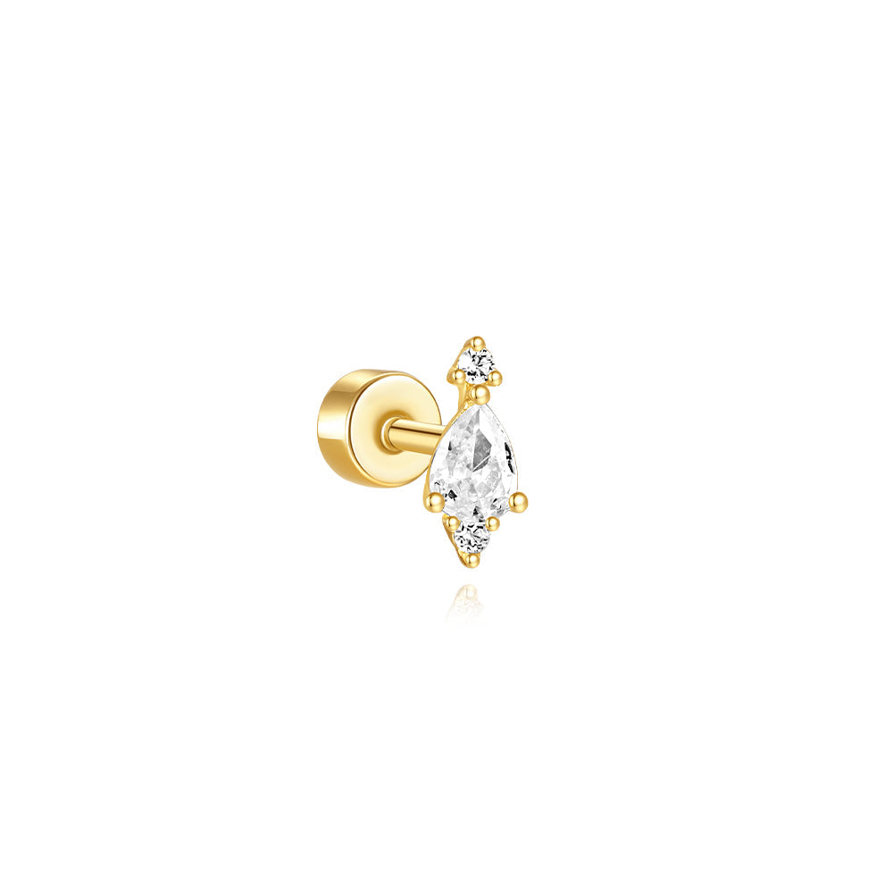 S925 Zircon Stitching Earrings Series