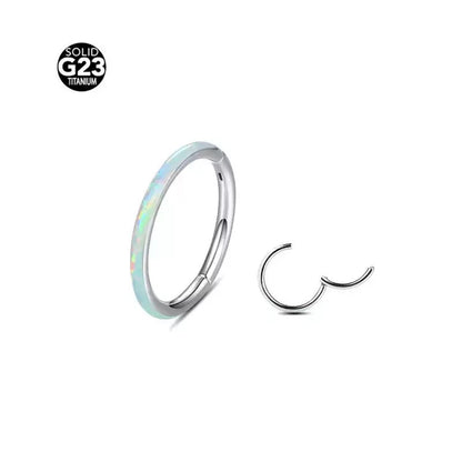 G23 Titanium Waterproof Cartilage Hoop 16G – Blue Opal Multiple Sizes