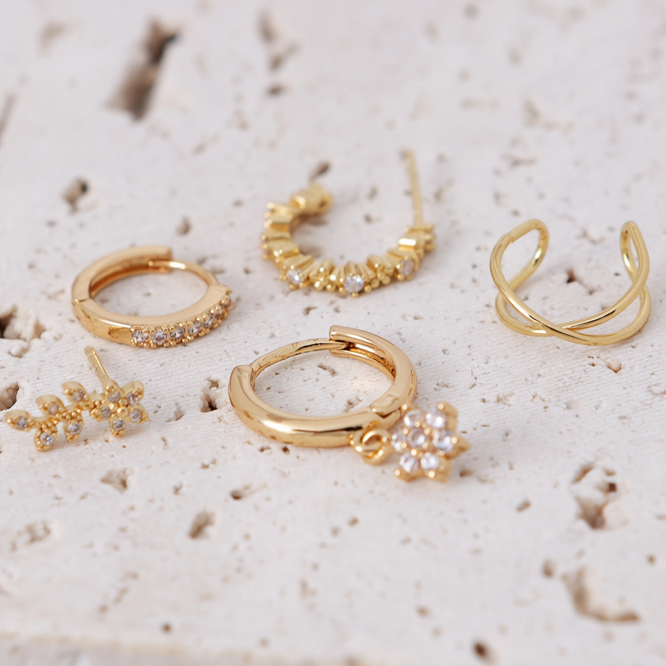 ✨ Valén 5pcs Elegant Women’s Earring Set ✨