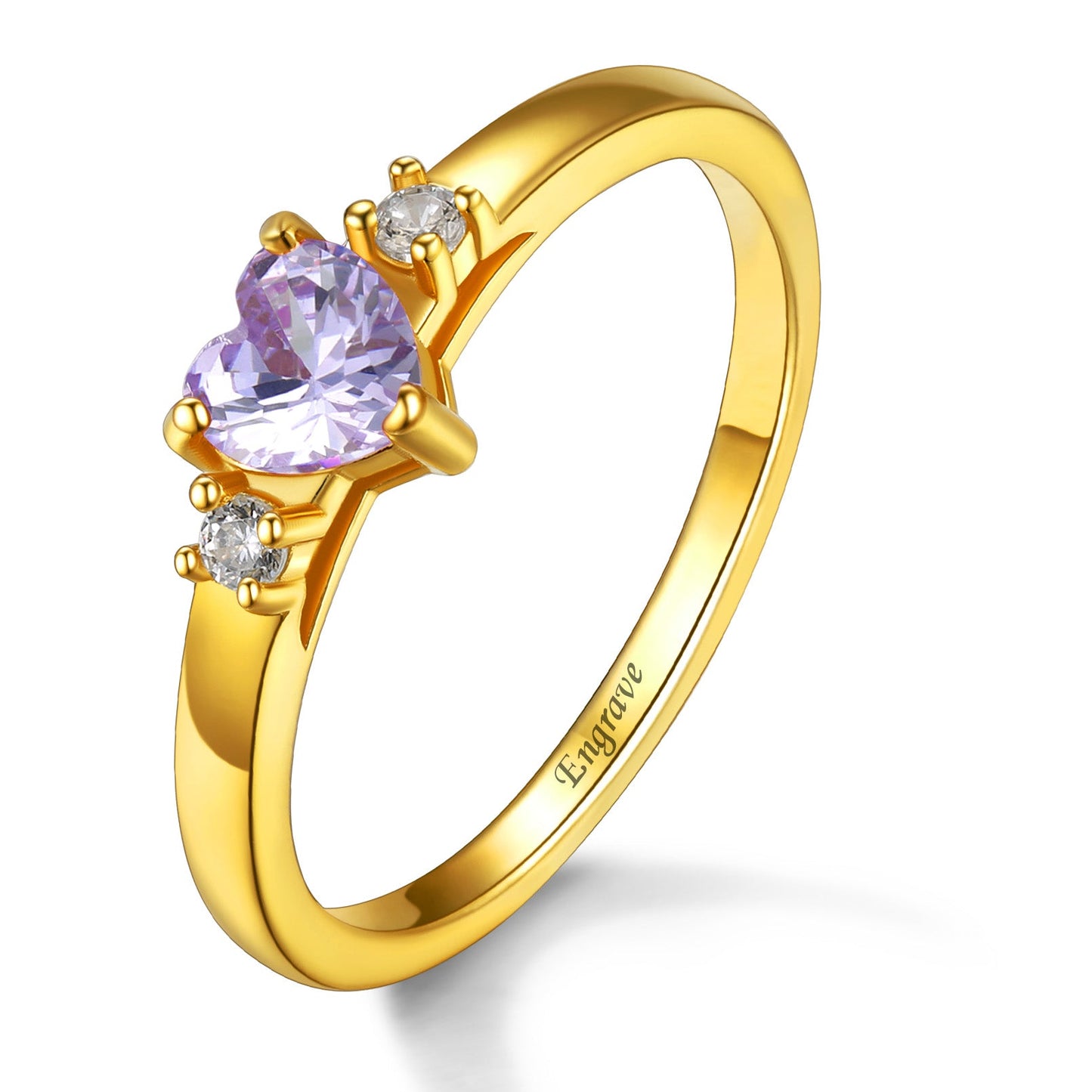 925 Sterling Silver Personalized Birthstone Rings For Women