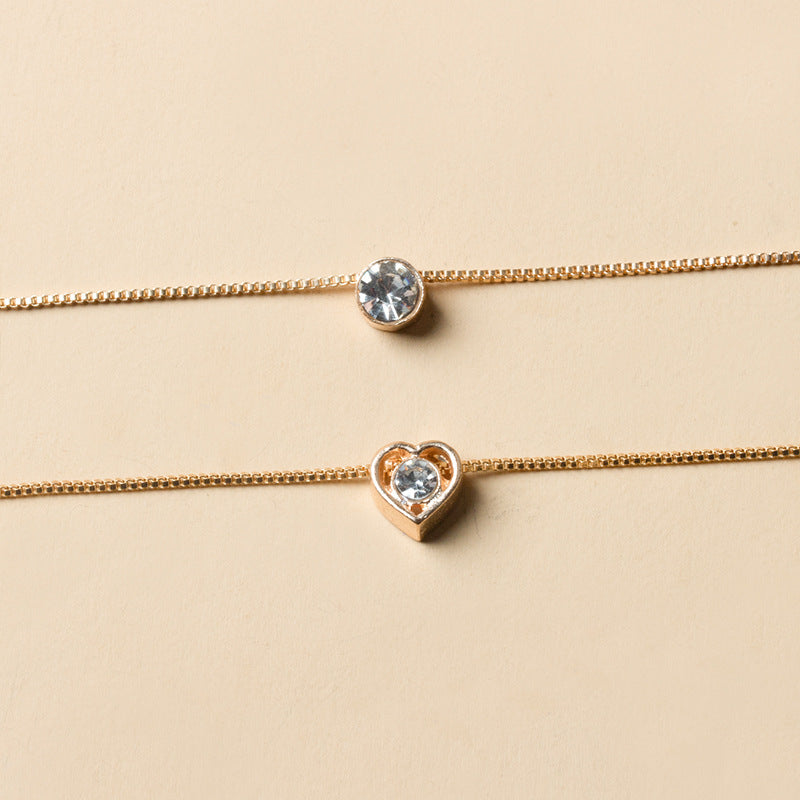 Valén | Elegant Double Layer Heart Pendant Necklace