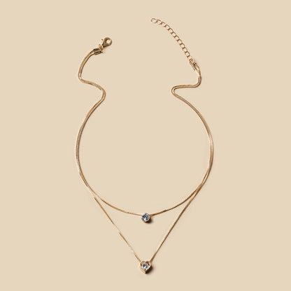 Valén | Elegant Double Layer Heart Pendant Necklace