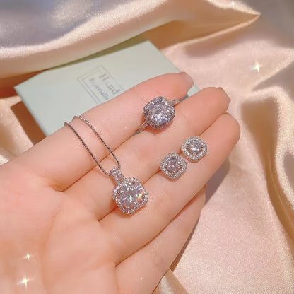 💎 Valén | 3pcs Elegant Moissanite Jewelry Set 💎