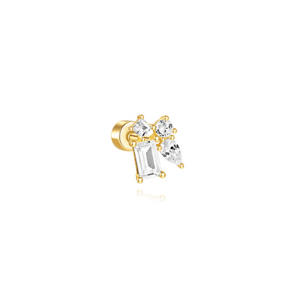 S925 Zircon Stitching Earrings Series