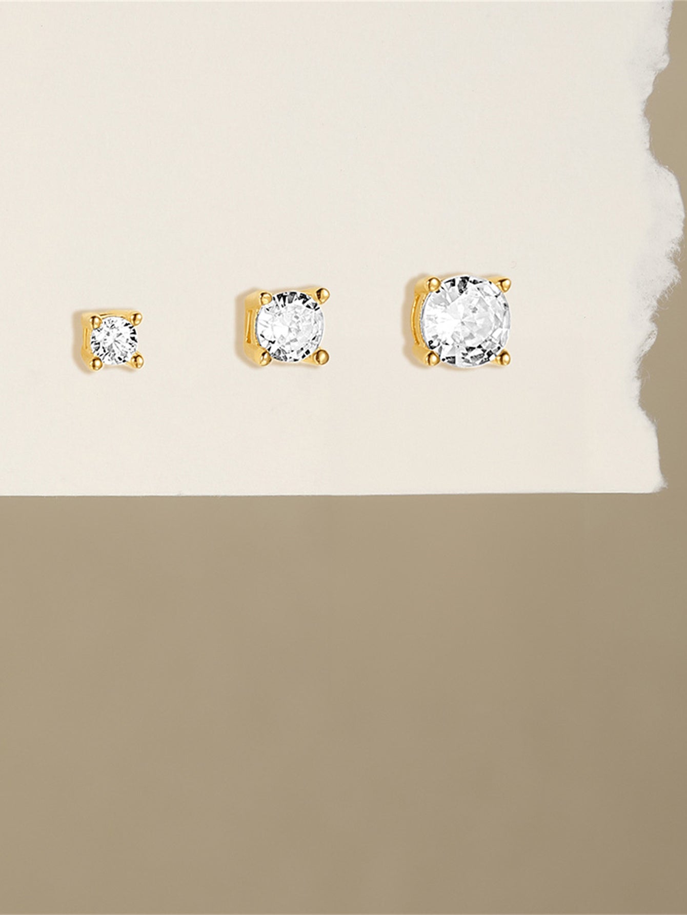 S925 Round Zirconia Stud Earrings– 2mm / 3mm / 4mm