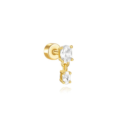 S925 Zircon Stitching Earrings Series