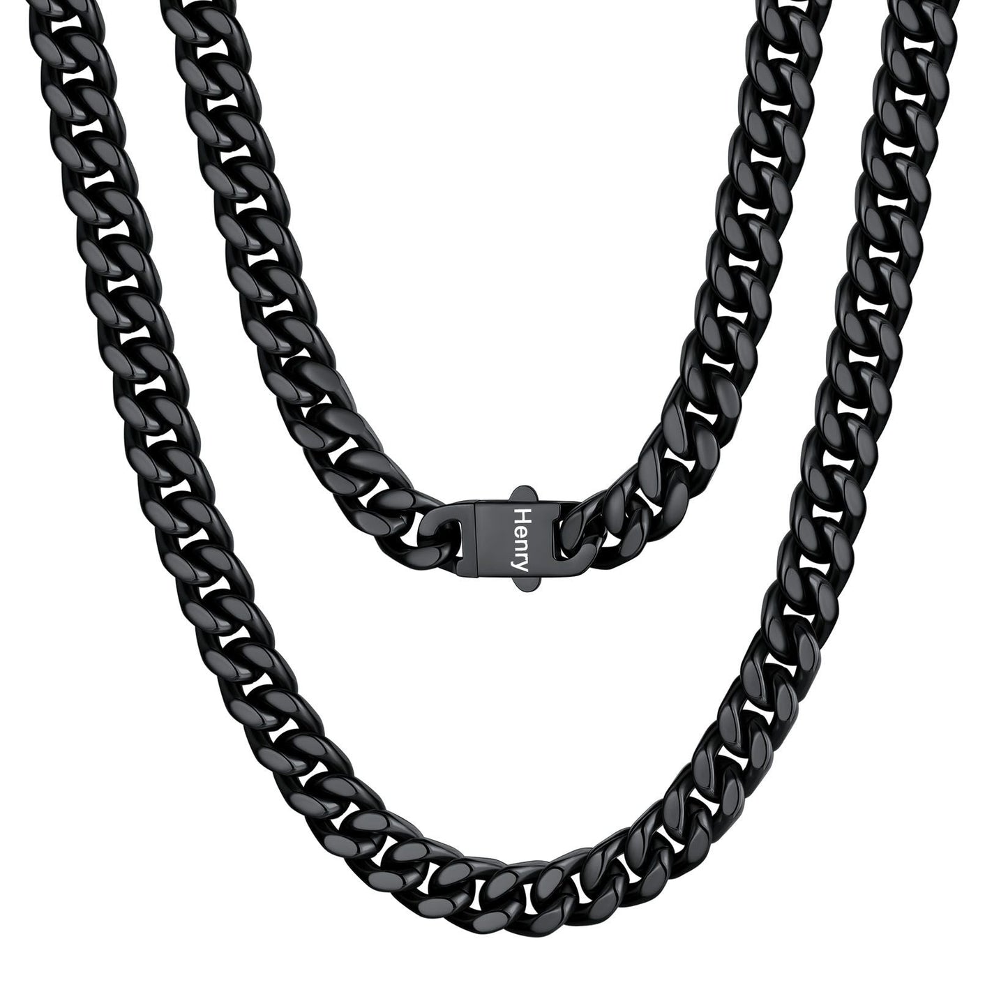 Personalized Cuban Link Chain Necklace in Stainless Steel
