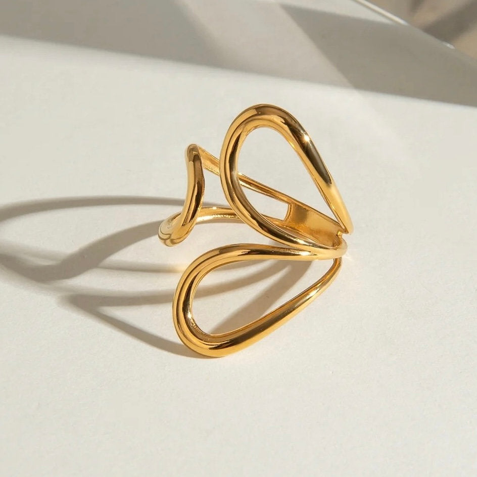 VALÉN Ring – Geometric Gold
