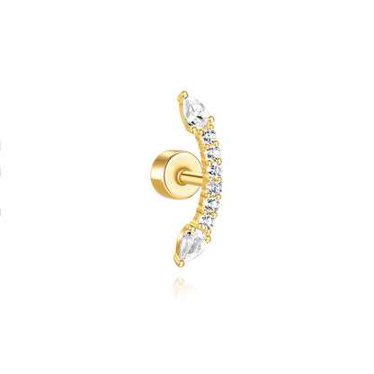S925 Zircon Stitching Earrings Series