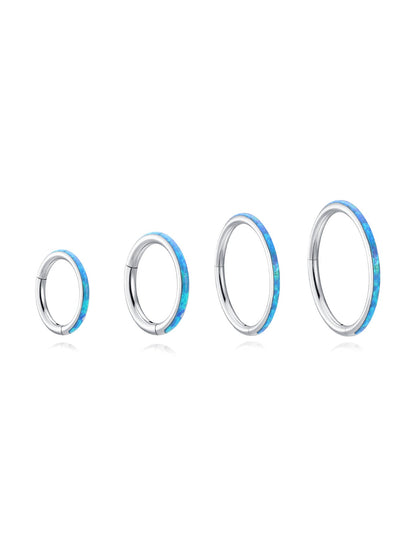 G23 Titanium Waterproof Cartilage Hoop 16G – Blue Opal Multiple Sizes