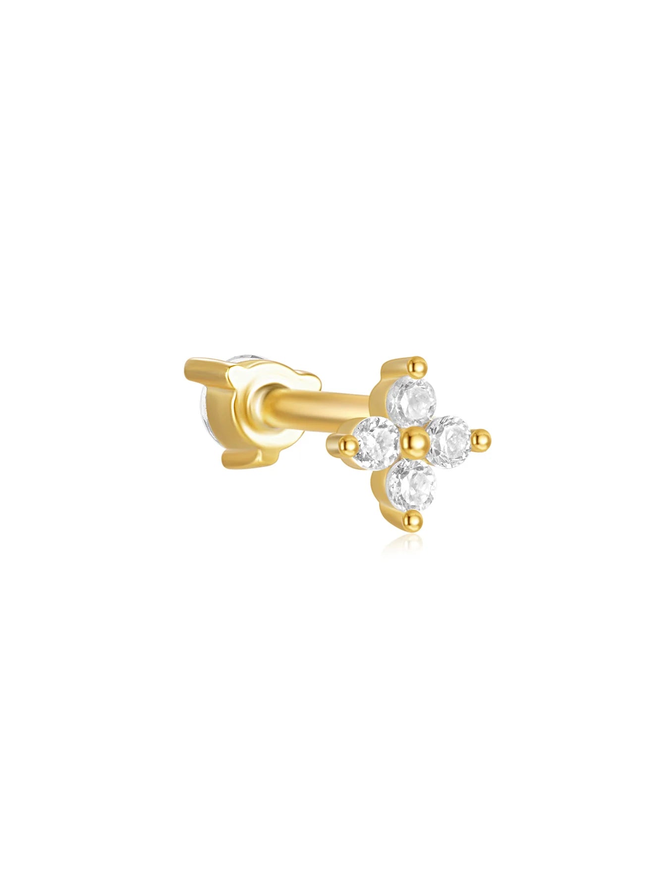 925 Sterling Silver Geometric Zirconia Elegant Earring Set
