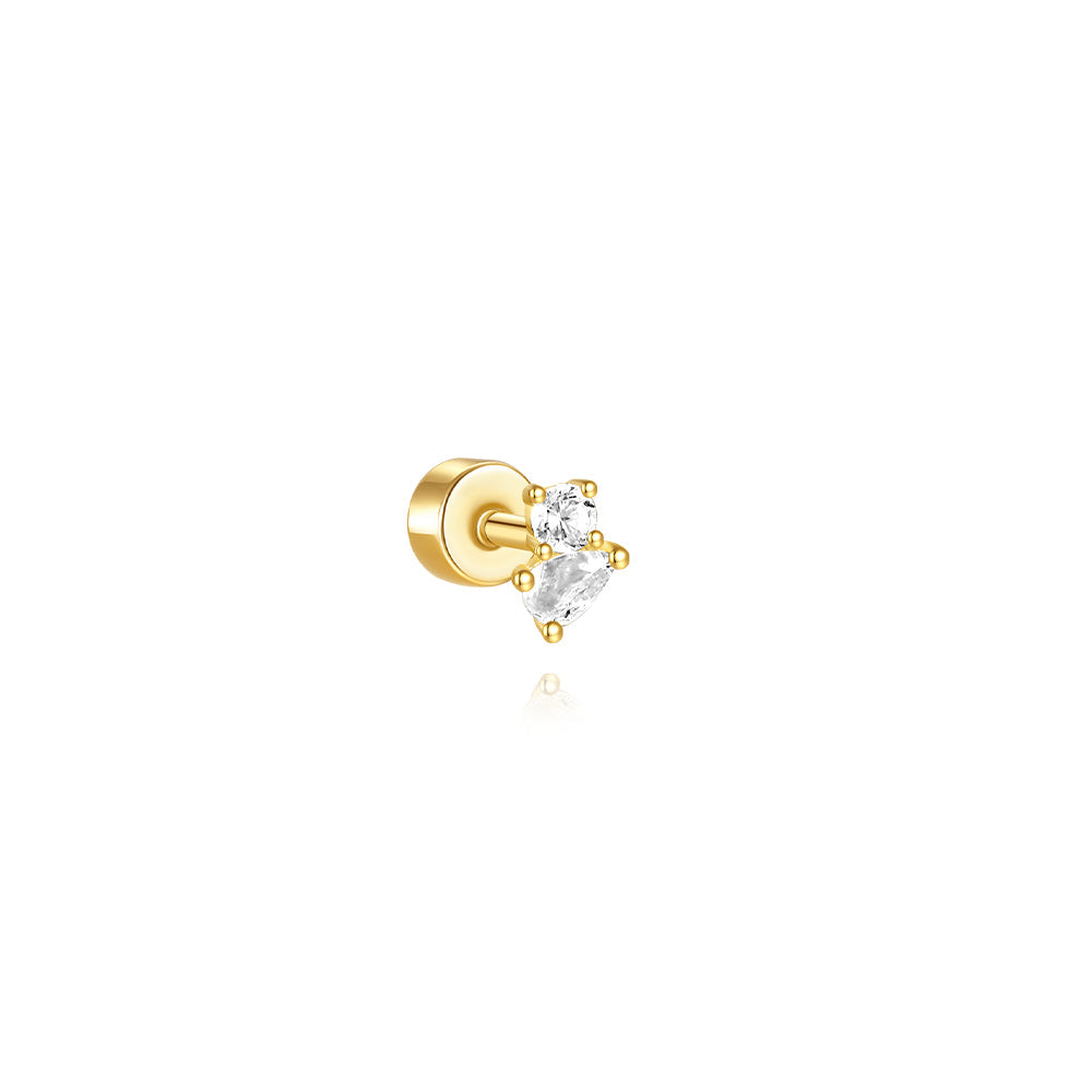 S925 Zircon Stitching Earrings Series