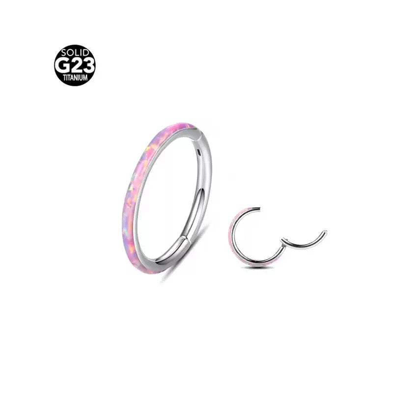 G23 Titanium Waterproof Cartilage Hoop 16G – Blue Opal Multiple Sizes
