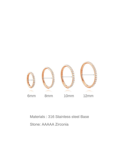 G23 Titanium Waterproof Multiple Sizes Cartilage Hoop