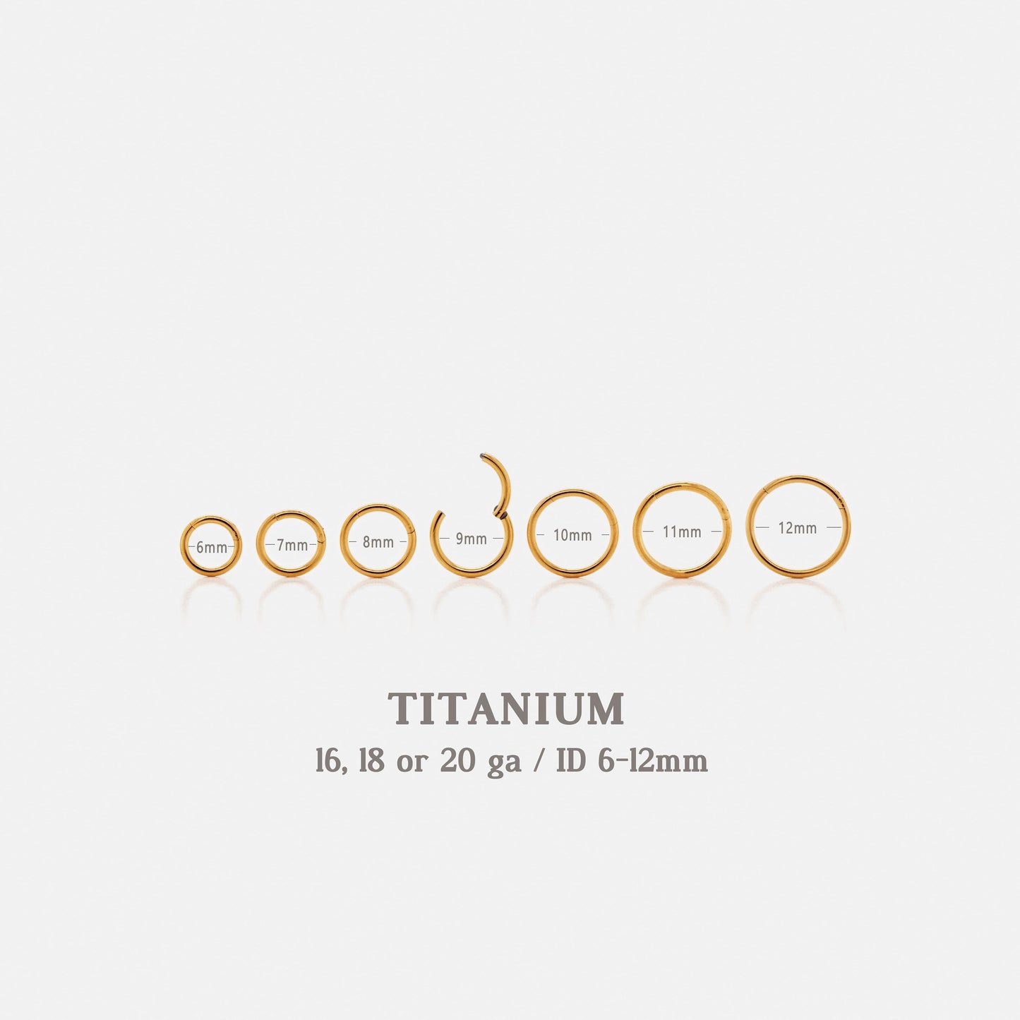 G23 Titanium Waterproof Round Earring or Nose Ring