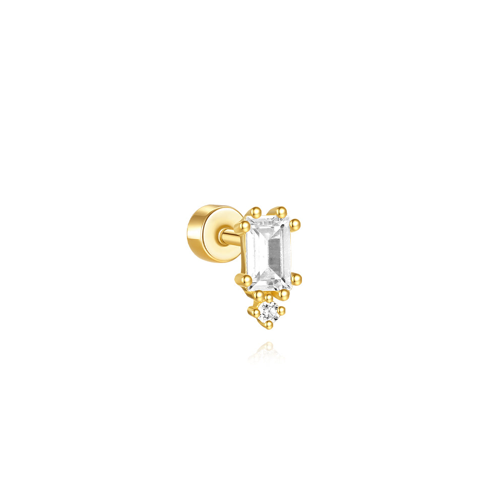 S925 Zircon Stitching Earrings Series