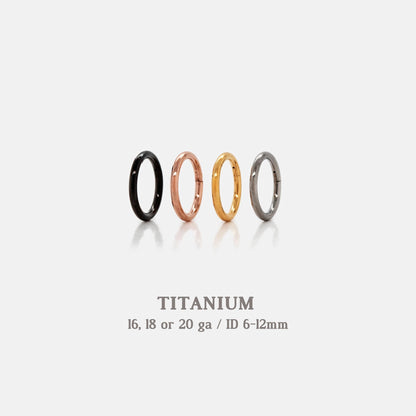 G23 Titanium Waterproof Round Earring or Nose Ring