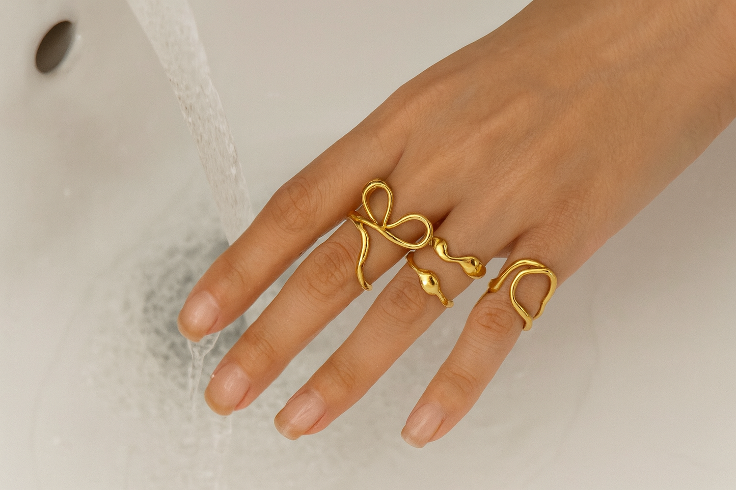VALÉN Ring – Geometric Gold