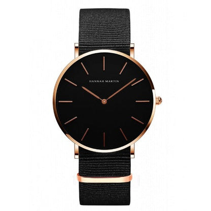 Water-Resistant Shockproof Quartz Watch with Leather Band