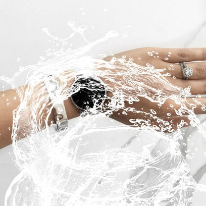 Water-Resistant Shockproof Quartz Watch with Leather Band