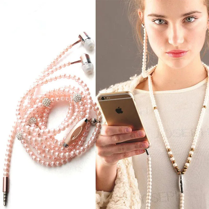 Valén Pearl Necklace Earphones — Elegance in Every Beat
