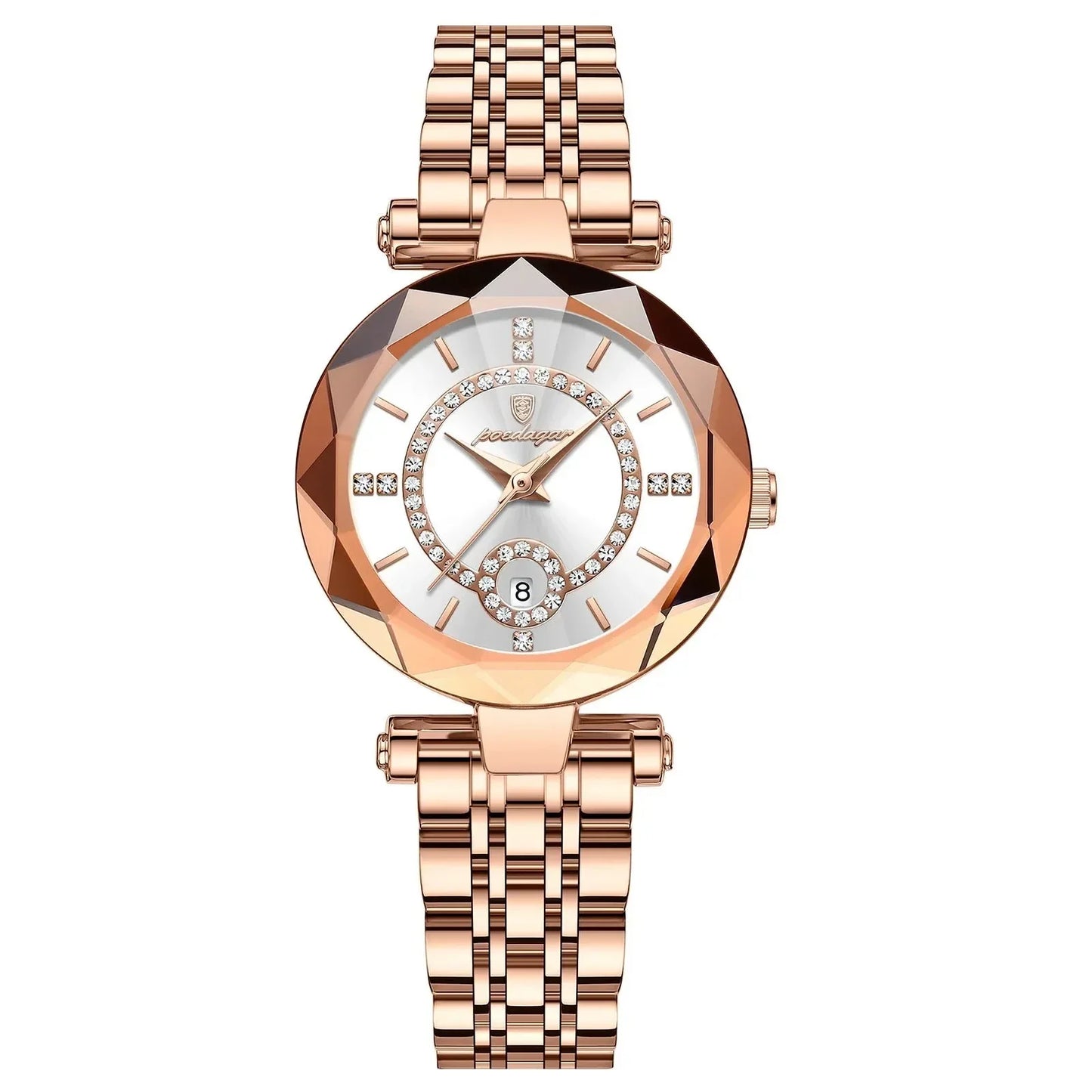 Luxury Women's Diamond-Studded Quartz Watch