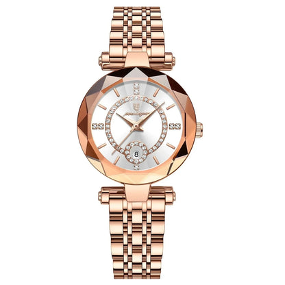 Luxury Women's Diamond-Studded Quartz Watch