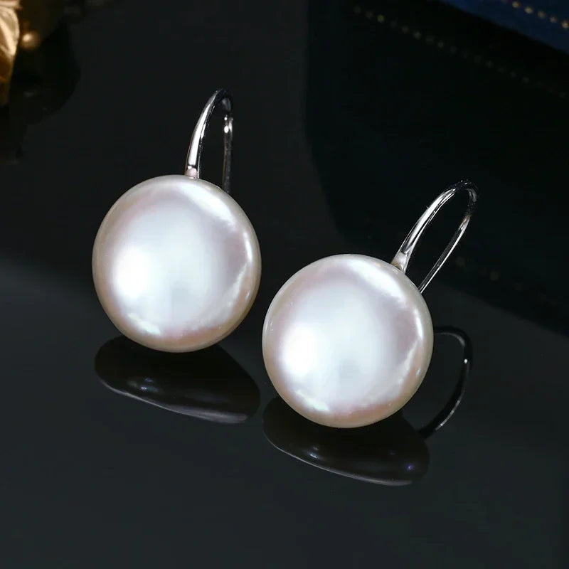 Valén – Natural Freshwater Baroque Pearl Earrings 11-13mm, 925 Sterling Silver