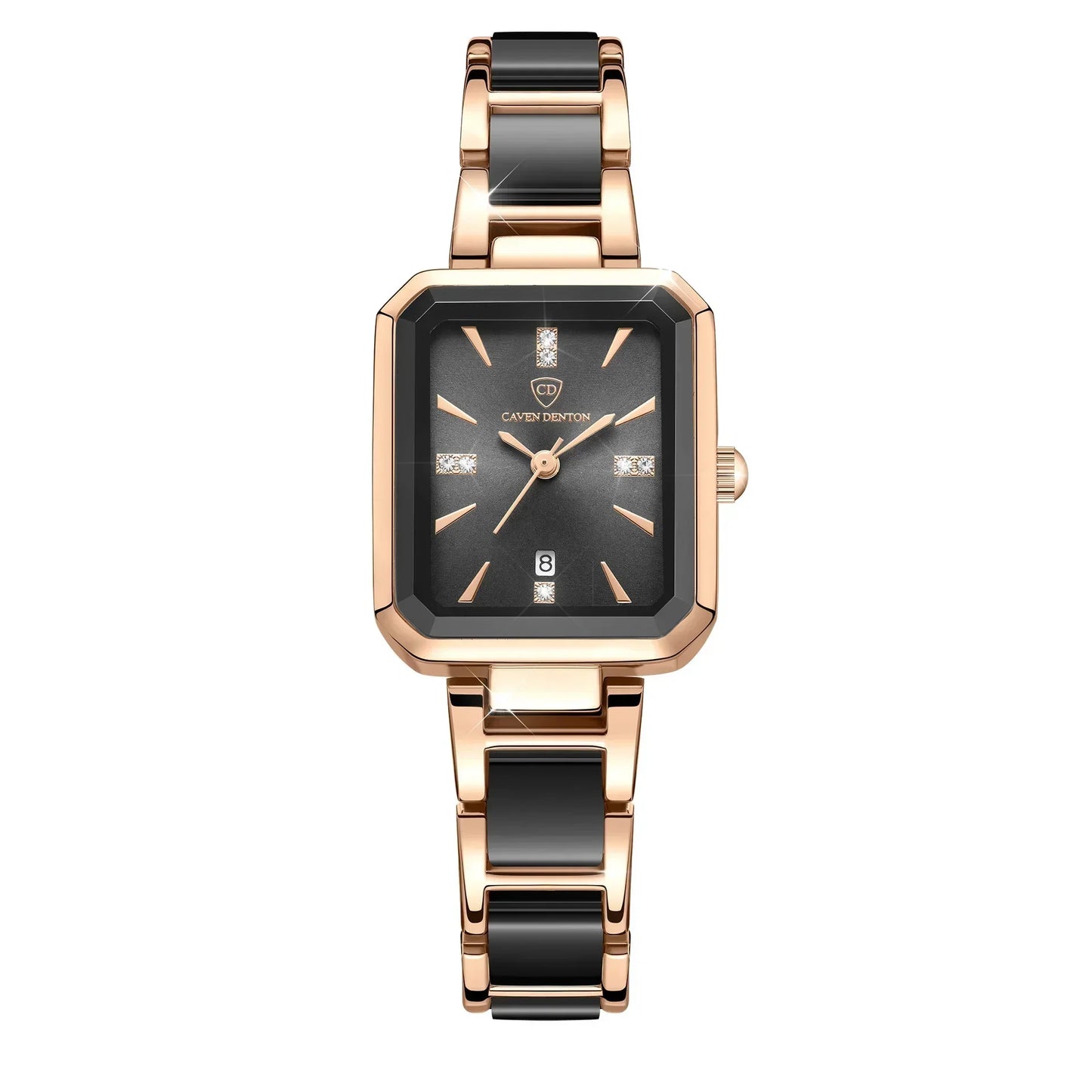 Elegant Ceramic Women's Watch with Scratch-Resistant Glass