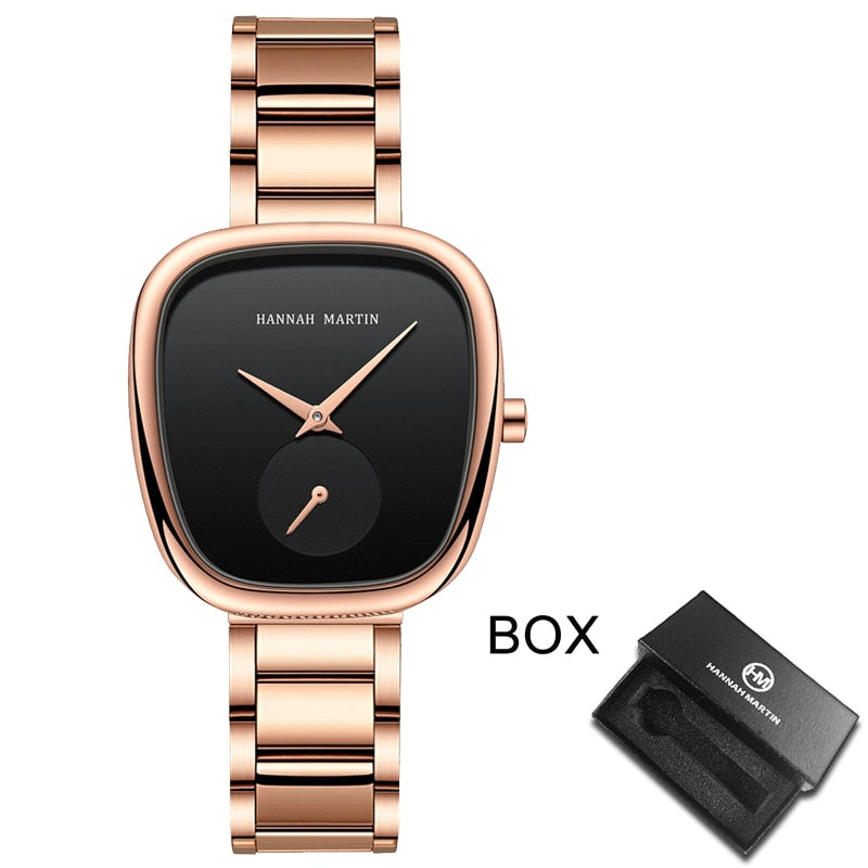 Elegant Tonneau Women's Watch with Bracelet