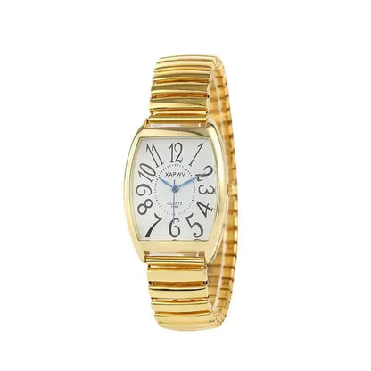 Quartz Elastic Band Couples Watch - Slim Dial