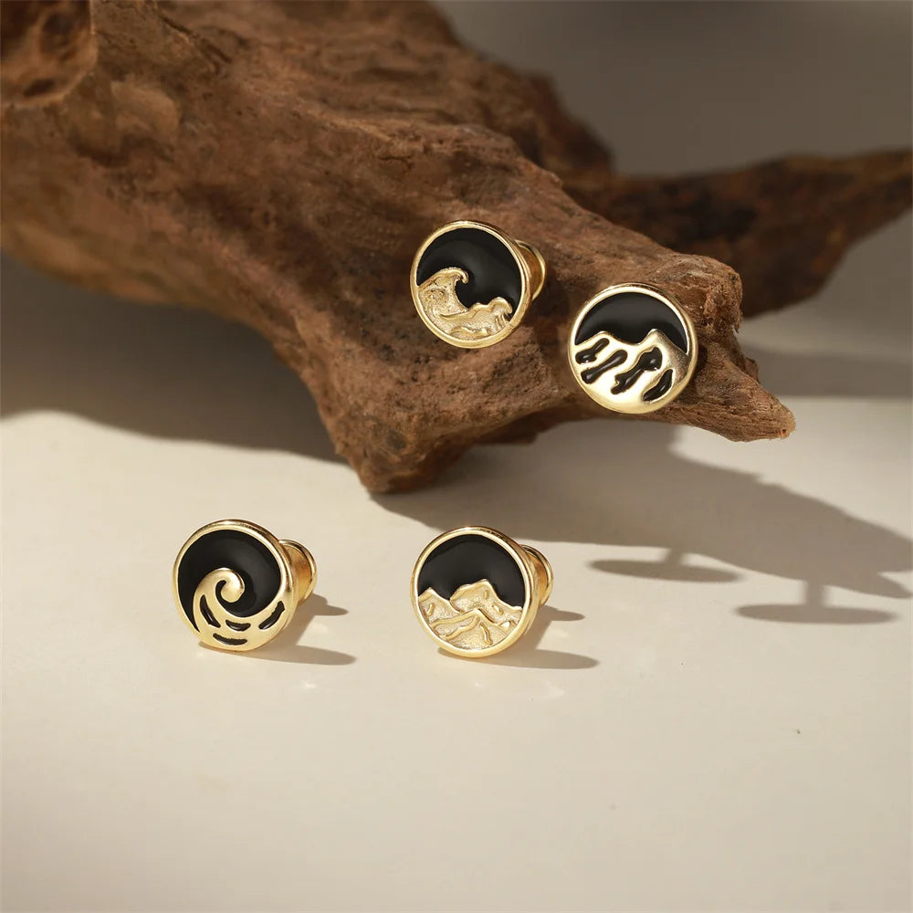 VALÉN PC S925 Pure Silver Classic Four-pointed Star Stud Zircon Earrings and Earrings are Noble, Beautiful, Elegant Ear Studs