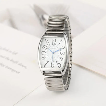 Quartz Elastic Band Couples Watch - Slim Dial