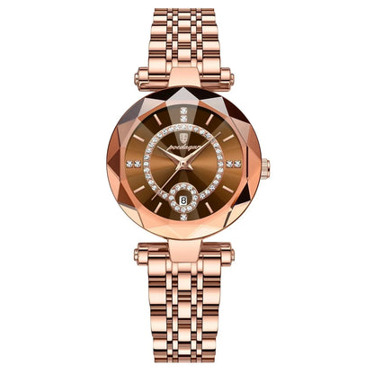 Luxury Women's Diamond-Studded Quartz Watch