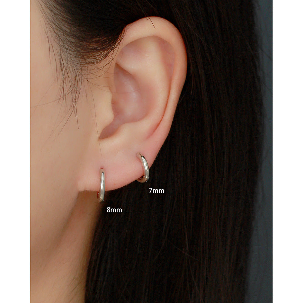 925 Sterling Silver Multi Size Hoop Huggie Earrings