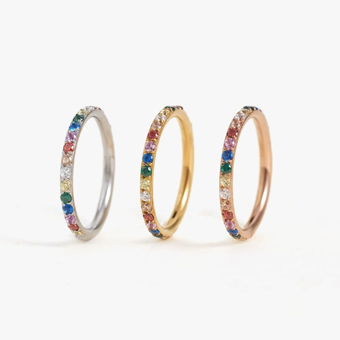 G23 Titanium Waterproof Colourful Cartilage Hoop