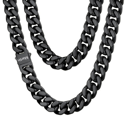 Personalized Cuban Link Chain Necklace in Stainless Steel