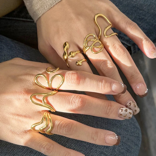 VALÉN Ring – Geometric Gold