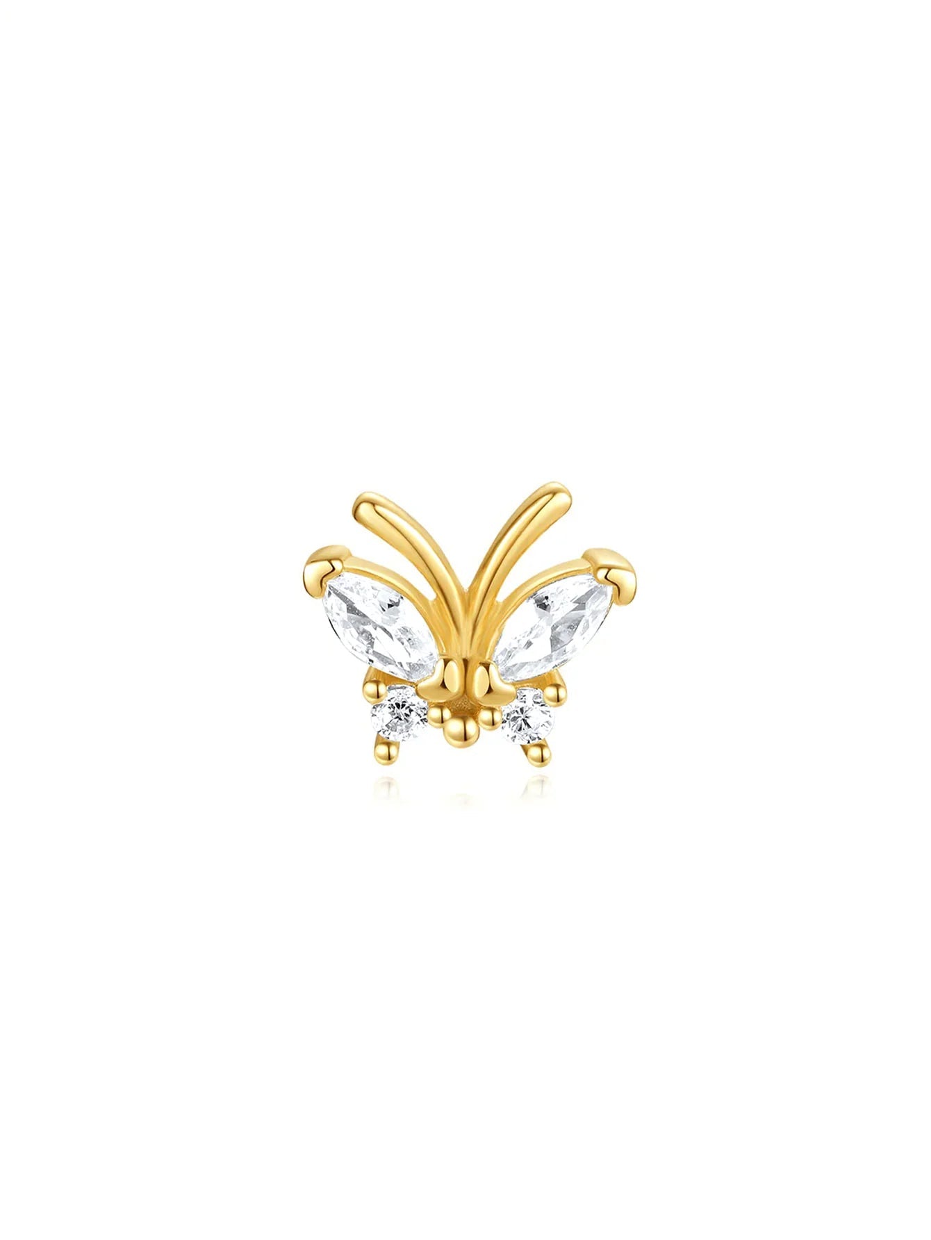 925 Sterling Silver Tassel Butterfly Pendant Zircon Earrings Series
