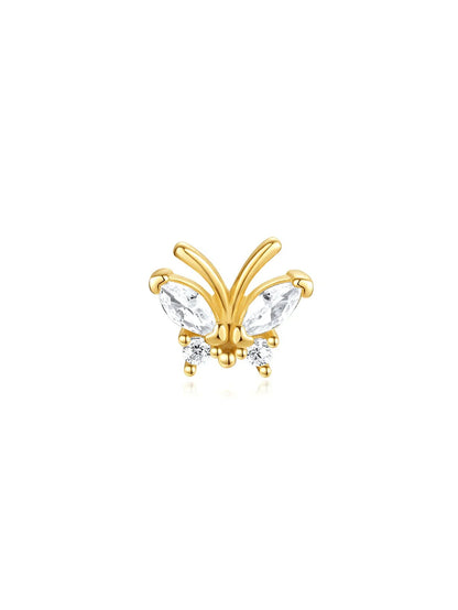 925 Sterling Silver Tassel Butterfly Pendant Zircon Earrings Series