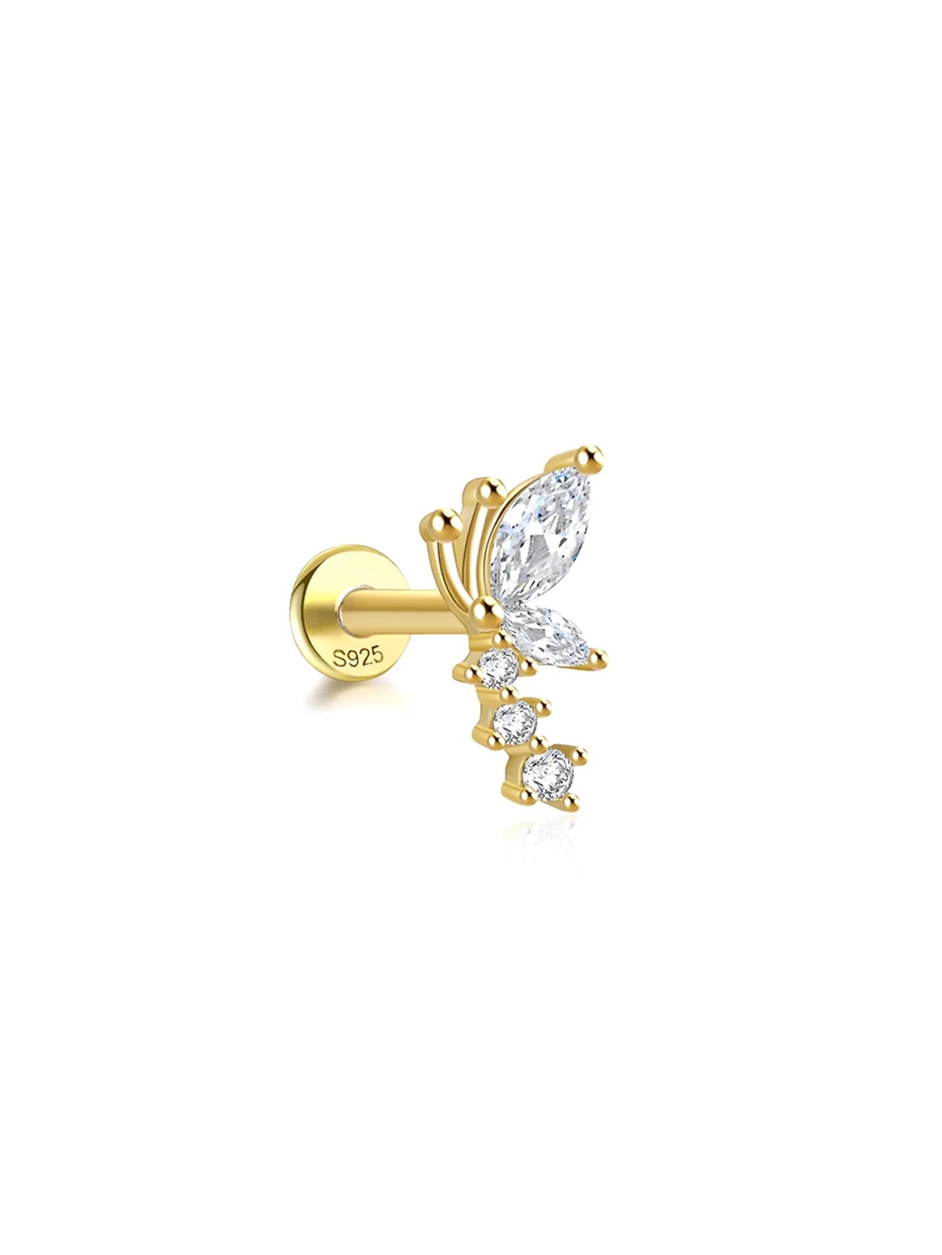 925 Sterling Silver Fashionable Versatile Flower Earring Series