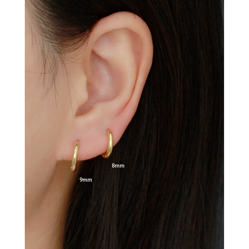 925 Sterling Silver Multi Size Hoop Huggie Earrings