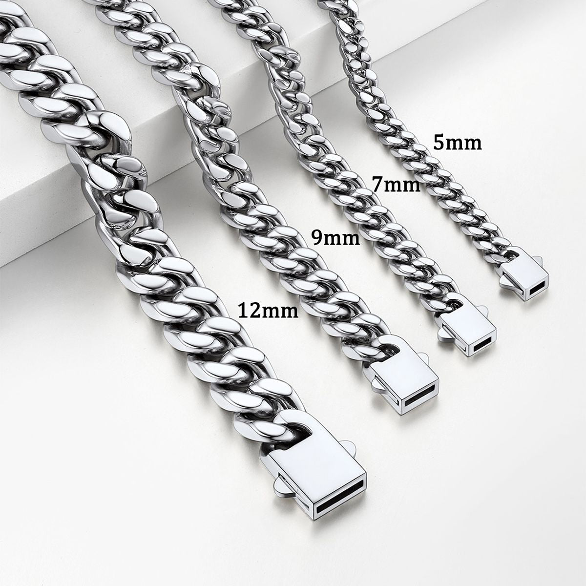 Personalized Cuban Link Chain Necklace in Stainless Steel