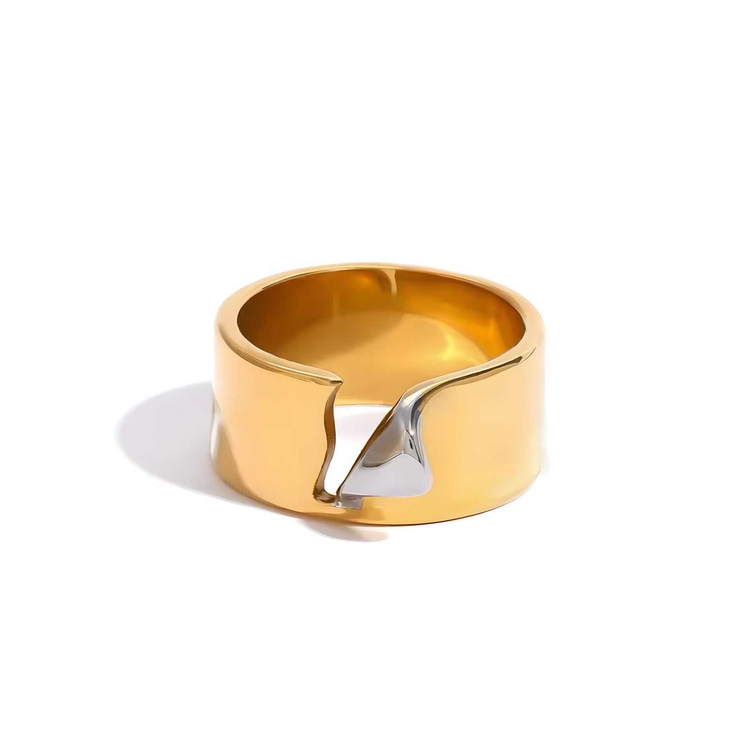 Torn Wide Band Ring