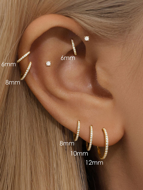 G23 Titanium Waterproof Multiple Sizes Cartilage Hoop