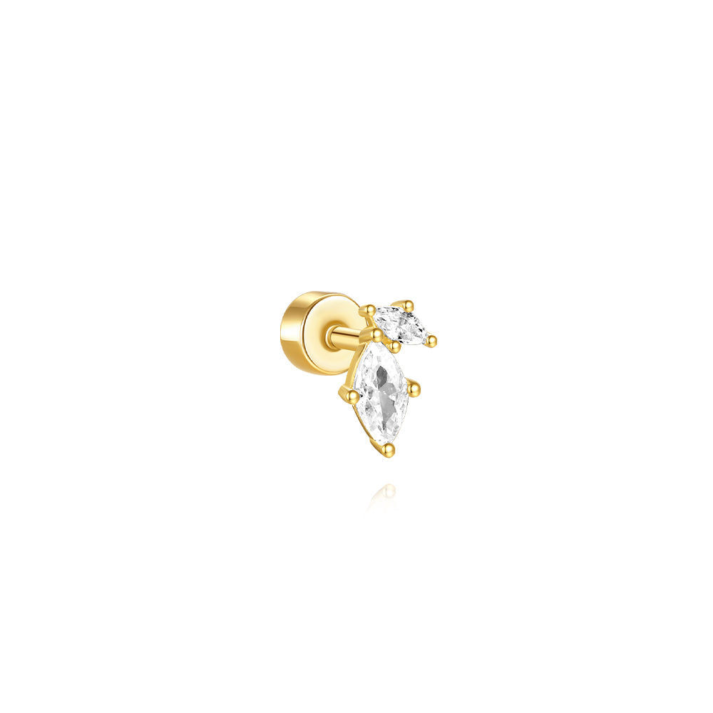 S925 Zircon Stitching Earrings Series